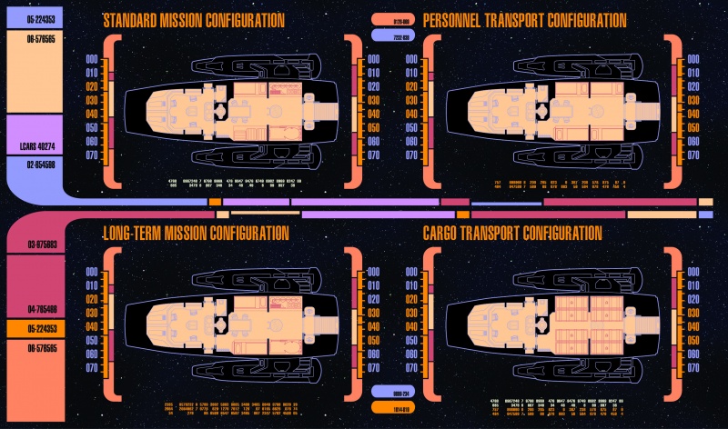 Example Configurations outlined by Starfleet Engineering Guidelines